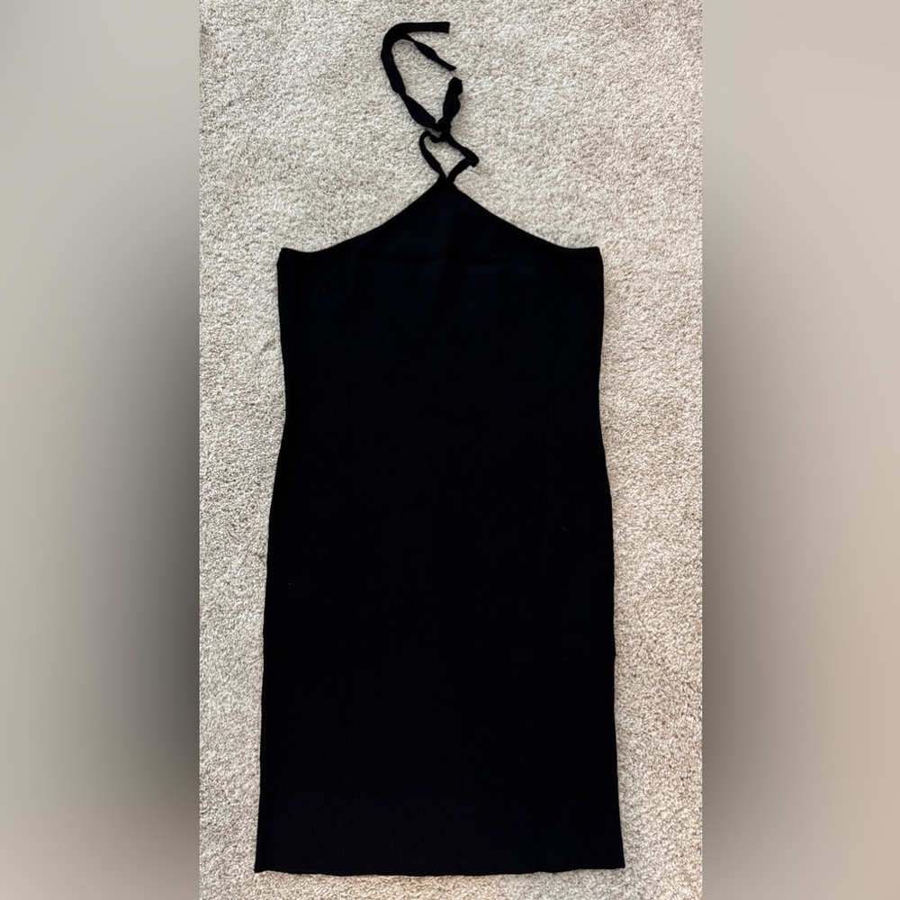 Full Tilt Tilly’s Ribbed Black Halter Dress, Size XXL - NEW